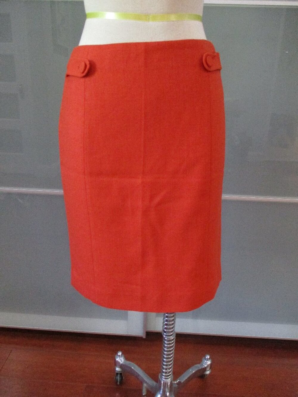 J. Crew Blue Label 100% Wool Pencil Skirt Burnt Orange